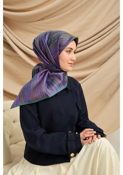 Silk Home Twill İpek Eşarp 11484-47 Yeşil, Mor, Haki, Lacivert, Leylak