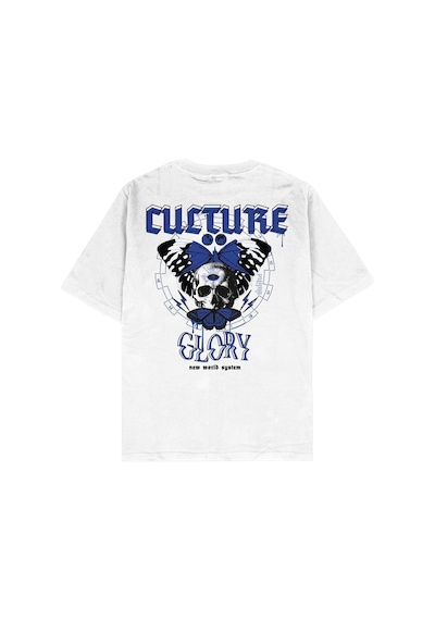 Tarzsokak Glory Beyaz Oversize Unisex T-shirt