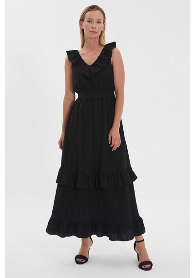 Selen Kadın Elbise 24ysl7417 Siyah