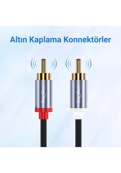 Veggieg Usb Type-c To 2 Rca Ses Kablosu 3 Metre
