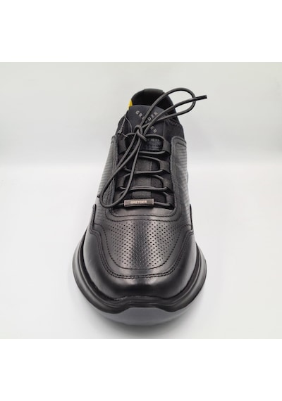Greyder 18231 Siyah Hakiki Deri Erkek Günlük Deri Sneaker Siyah