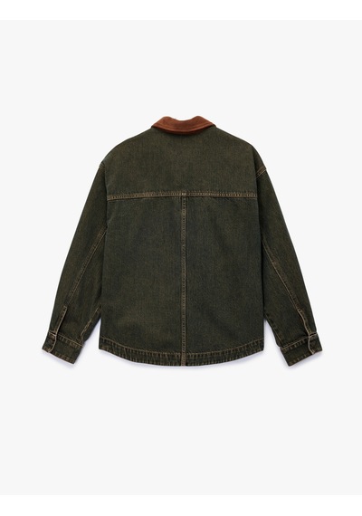 Koton Suni Süet Yaka Leopar Astarlı Cepli Düğmeli Uzun Kollu Oversize Denim Ceket Ovd 7wal50002md Koton Suni Süet Yaka Leopar Astarlı Cepli Düğmeli Uzun Kollu Oversize Denim Ceket Ovd 7wal50002md