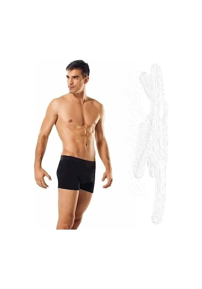 9 Lu Erkek Likralı Boxer - Siyah - Xl-4 Siyah