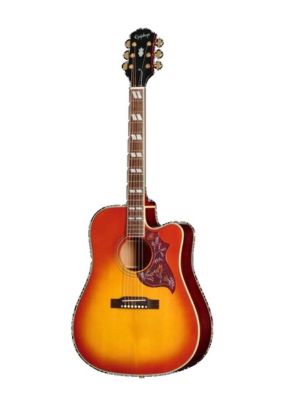 Epiphone Hummingbird Standard Ec Elektro Akustik Gitar Cherry Sunburst