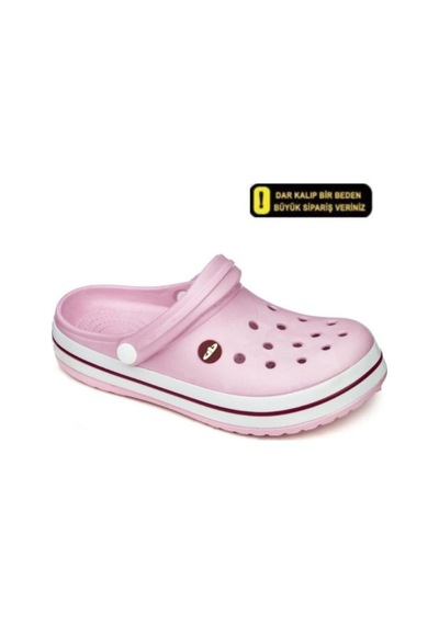 Akınalbella Kadın Sandalet / Terlik Tozpembe-beyaz Akınalbella Kadın Sandalet / Terlik Tozpembe-beyaz