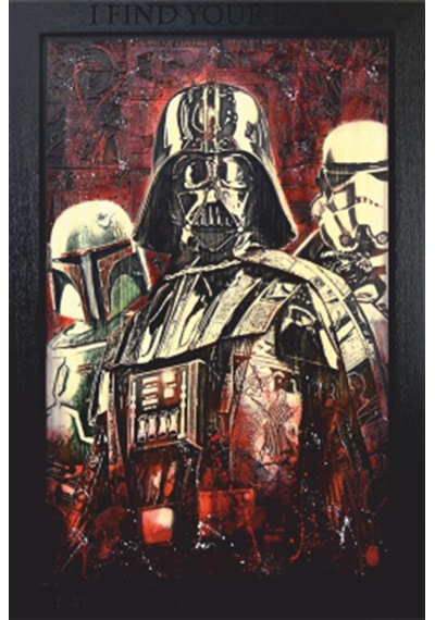 star wars darth vader sinema retro ahşap poster