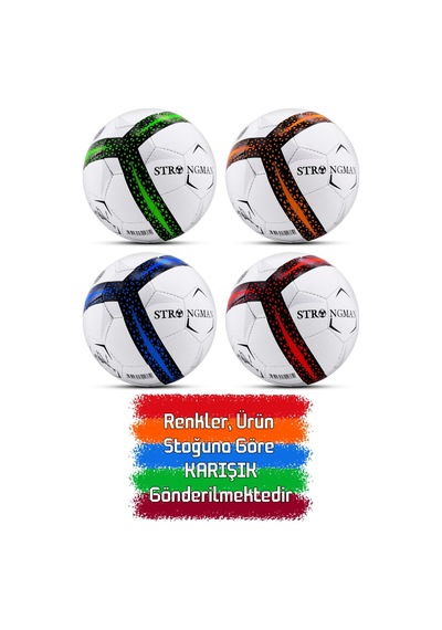 Telvesse Futbol Topu Pompalı Set Profesyonel El Dikişli Dayanıklı Sert Zemin Halı Saha Topu 099 No:5 Karışık Renkli