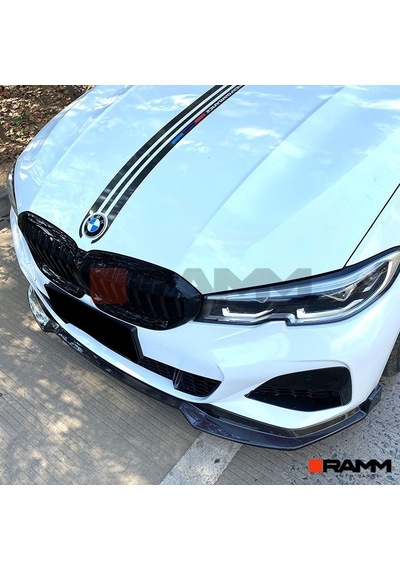 Bmw G20 M Paketi Ön Tampon Lip Parlak Karbon