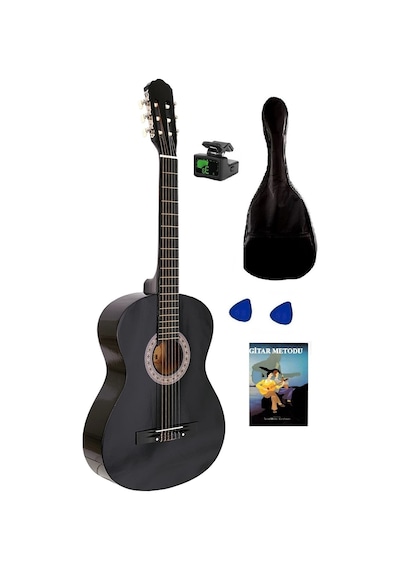 Arriva Tam Boy 4/4 Klasik Gitar Seti 39''  Siyah