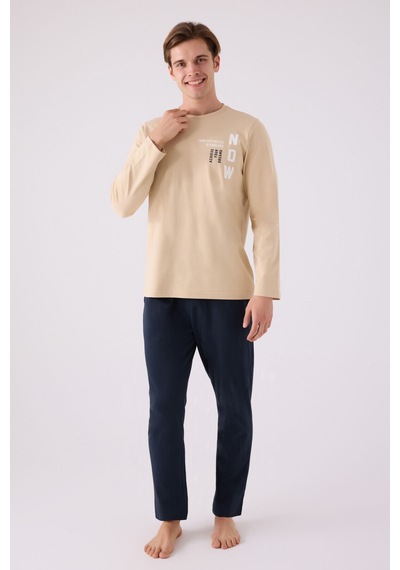 Arnetta Erkek Krem Pijama Takımı 5274-45514 Krem
