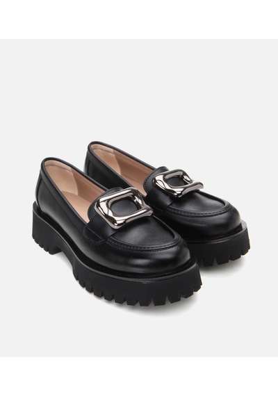 Hotiç Kadın Siyah Tokalı Günlük Loafer