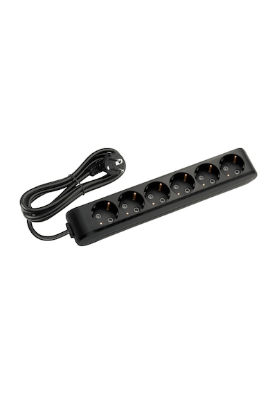 Viko Multi-let 6'lı Grup Priz Topraklı Çocuk Korumalı 3 Metre Siyah - 90133603