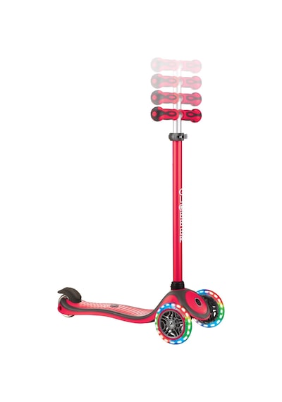 Globber Primo Plus Işıklı Scooter - Kırmızı Kırmızı