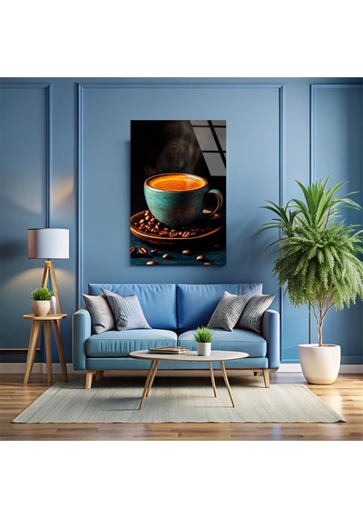 Kahve Keyfi - Cam Tablo - Deg0705 50 X 70 Cm
