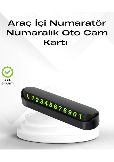 Nm-store Fosforlu Işıltı İle Araç İçi Telefon Numaratörü - Güvenli Parkın Anahtarı