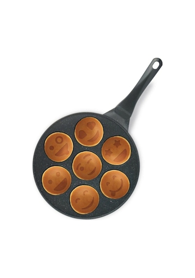 Thermoad Granit Döküm Emojili Pankek Tavası Gri 28 Cm Gri