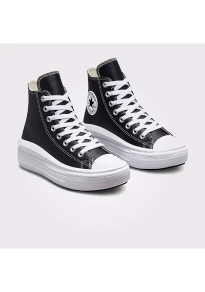 Converse Chuck Taylor All Star Move Platform Leather Spor Ayakkabı Siyah
