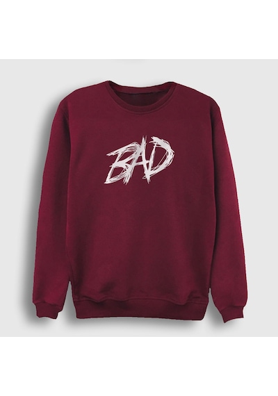 Presmono Unisex Bad Xxxtentacion Sweatshirt Bordo