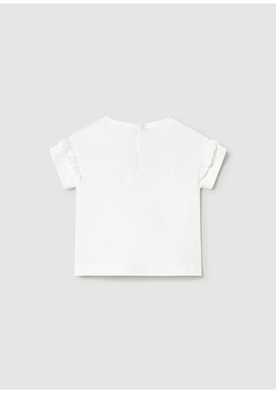 Mayoral Kız Bebek Baskılı T-shirt Beyaz - 01080