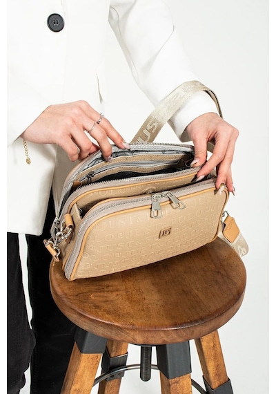 Just Polo Kadın Ayarlanabilir Uzun Askılı Omuz Çantası Ebat 17x27 Vizon Yeni 17912572
