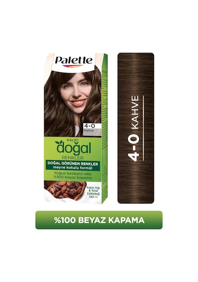 Palette Saç Boyası 4 - 0 Kahve Kalıcı Doğal Renkler