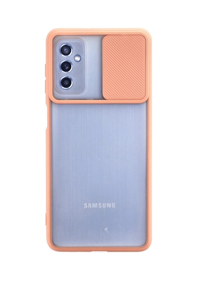 Samsung Galaxy Uyumlu M52 5g Kılıf Palm Buzlu Kamera Sürgülü Silikon - Pembe İtdark10883