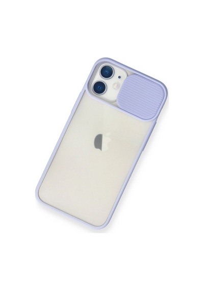 Apple iPhone Uyumlu 11 Kılıf Palm Buzlu Kamera Sürgülü Silikon - Lila İtdark31090