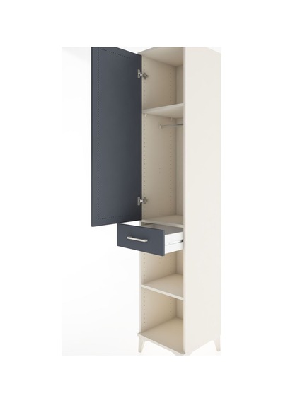 Hyperion Dolap 3 Raflı Tek Çekmeceli Tek Askılı 44x44x221 Ayt... Aytaşı