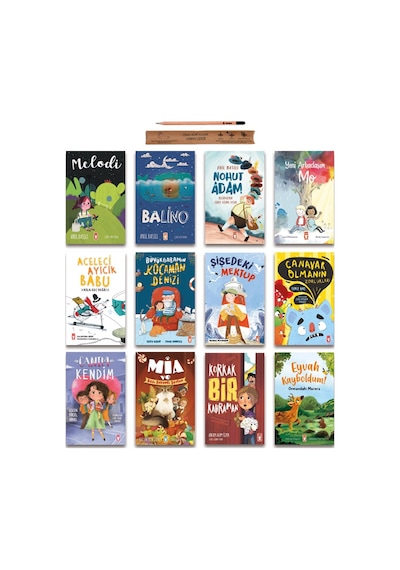 Timaş Çocuk 2. 3. 4. Sınıf Okuma Seti 12 Kitap - Melodi - Balino - Nohut Adam - Yeni Arkadaşım Mo