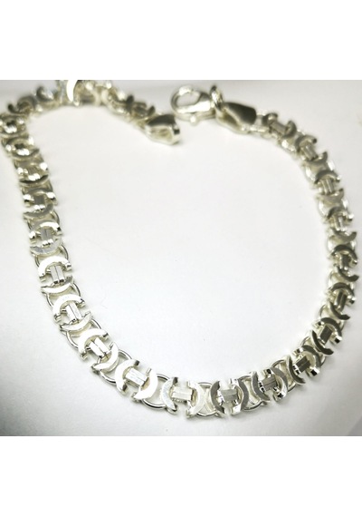 Omar Silver Erkek Euro 5,5 Mm Beyaz Gümüş Bileklik