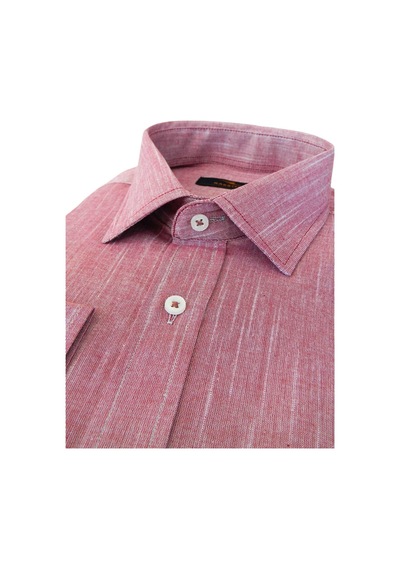 Erkek Gömlek Uzun Kol Silim Fit Keten Bgl-st01456 Bordo