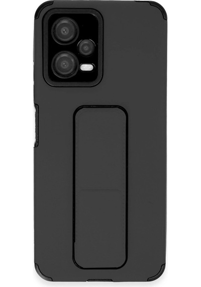 Muratech Newface Xiaomi Poco X5 5g Kılıf Mega Standlı Silikon - Siyah