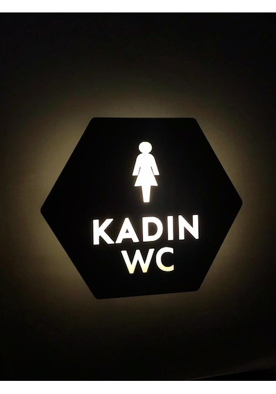 Honeycomb Serisi Işıklı Erkek&Kadın&Engelli Wc Yönlendirme Seti
