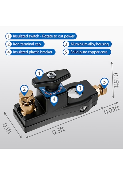 Muhafazalı Çevirmeli Akü Kutup Başı Şalteri Devre Kesici 12v - 24v 300a Otomobil, Karavan, İş Makineleri, Solar Sistemler, Tekne Ve Araçlar İçin Açık Kapama Anahtarı On/off 0000 Muhafazalı Çevirmeli Akü Kutup Başı Şalteri Devre Kesici 12v - 24v 300a Otomobil, Karavan, İş Makineleri, Solar Sistemler, Tekne Ve Araçlar İçin Açık Kapama Anahtarı On/off 0000
