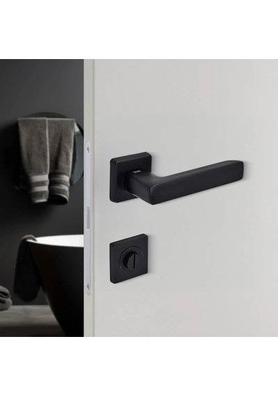Sese Mira Modeli Rozetli Wc Kapı Kolu Siyah 200-207r-02-02