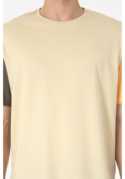 U.S. Polo Assn. Erkek Comfort Fit Bisiklet Yaka Açık Haki Tişört 50306921-VR183