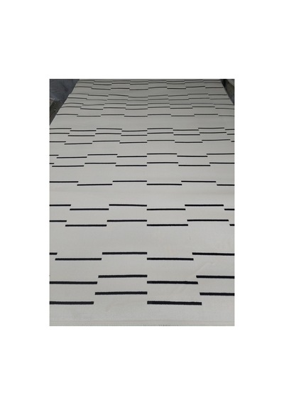 Black Serisi 200x290 6m2 Akrilik Dokuma Halı Krem Siyah