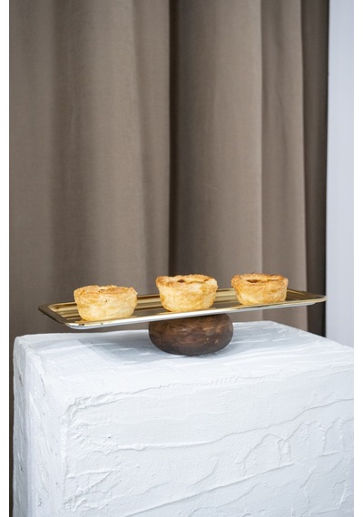 Ahşap Ayaklı Baton Gold Dekoratif 33 Cm Pasta Kek Sunum/servis Tabak Stand Gold - 674336949 Gold