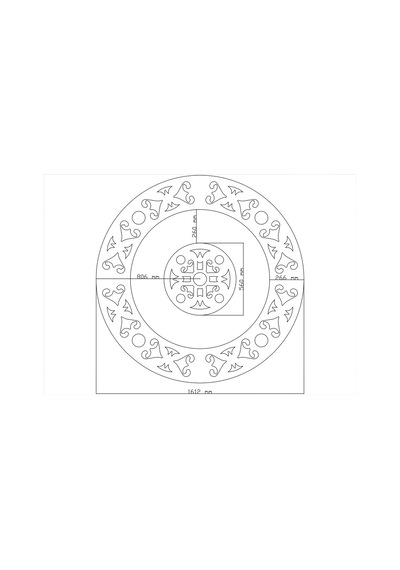 Motifpiyer Motifli Tavan Göbegi Led Spotlu Tmg -54-2 Cap 160Cm