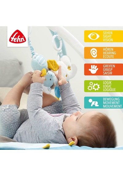 3 Boyutlu Aktivite Battaniyesi Ve Oyun Matı, 5 Çıkarılabilir Oyuncaklı, 0+ Yaş, Mavi Kale