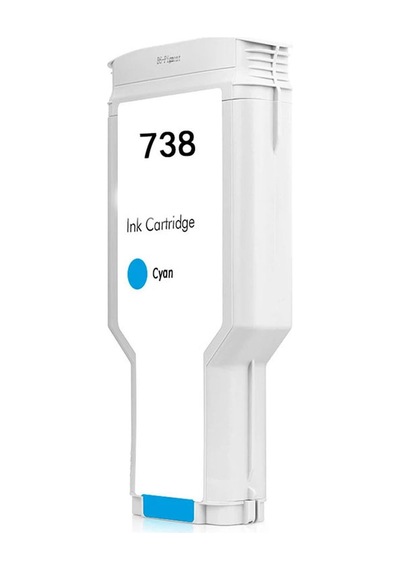 Hp 738xl 676m6a Mavi Yüksek Kapasiteli Uyumlu Kartuş 300ml Hp T850, Hp T950 Bk8681988040527 Photoınk