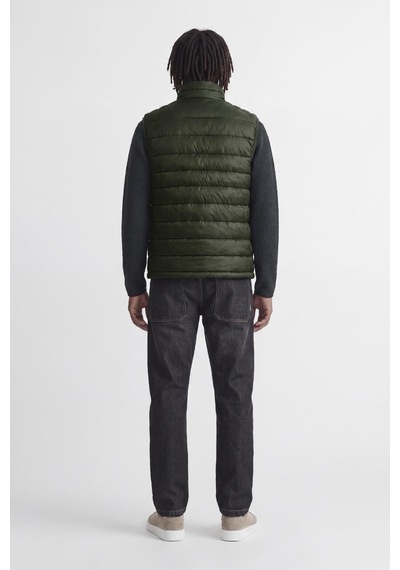 Jack & Jones Jjekıngsley Erkek Hafif Şişme Yelek Dik Yaka Günlük Rahat Haki