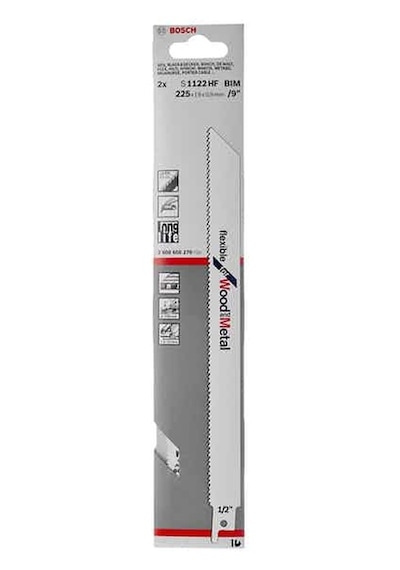 Bosch S 922 VF Flexible For WoodandMetal 2'li Tilki Kuyruğu Bıçağı - 2608656040