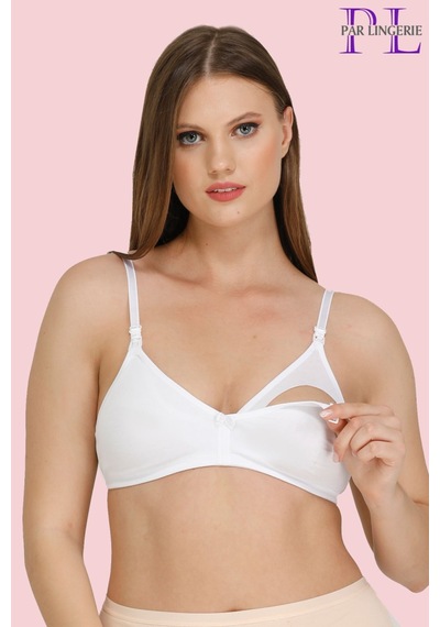 Par Lingerie Hamile Emzirme Sütyeni Kapsız Beyaz