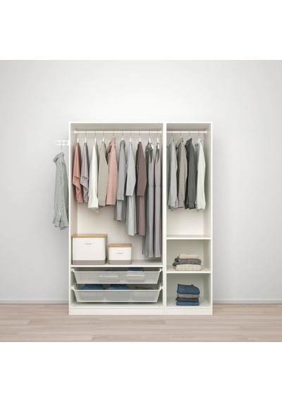Ikea Beyaz Şık Kapaklı Gardırop 150x60x201 Cm