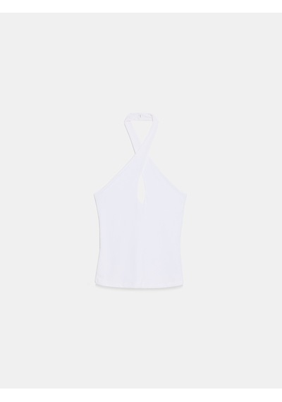 DİLVİN 21267 Halter Top-ekru