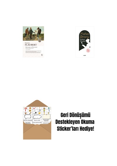Bouvard Ve Pecuchet + Madam Bovary Ciltli + Okuma Sticker'ları