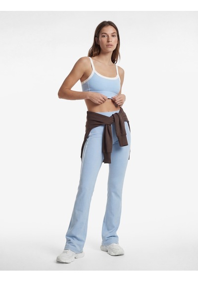Koton Yüksek Bel Biyeli Slim Fit İspanyol Paça Spor Tayt Mavi 6sak40068nk