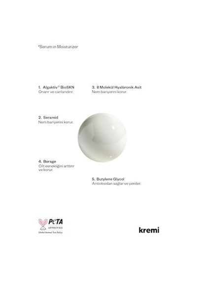 Ayrex Kremi Serum In Moısturızer Nemlendirici Yüz Kremi 50 Ml Yenileyici, Bariyer Güçlendirici Seramid, 8d H