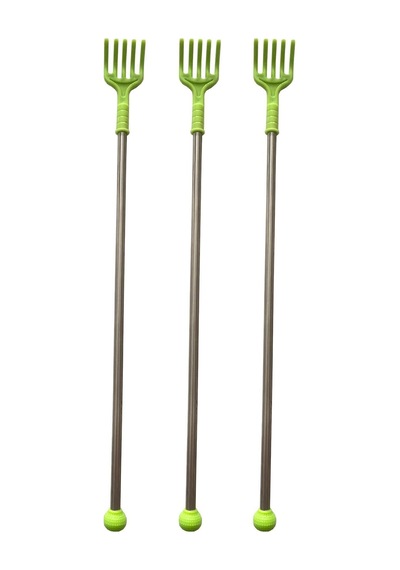 3 Adet Yeşil Metal Saplı Sırt Kayışıcı Sırt Kaşıma Çubuğu 42 Cm Karışık
